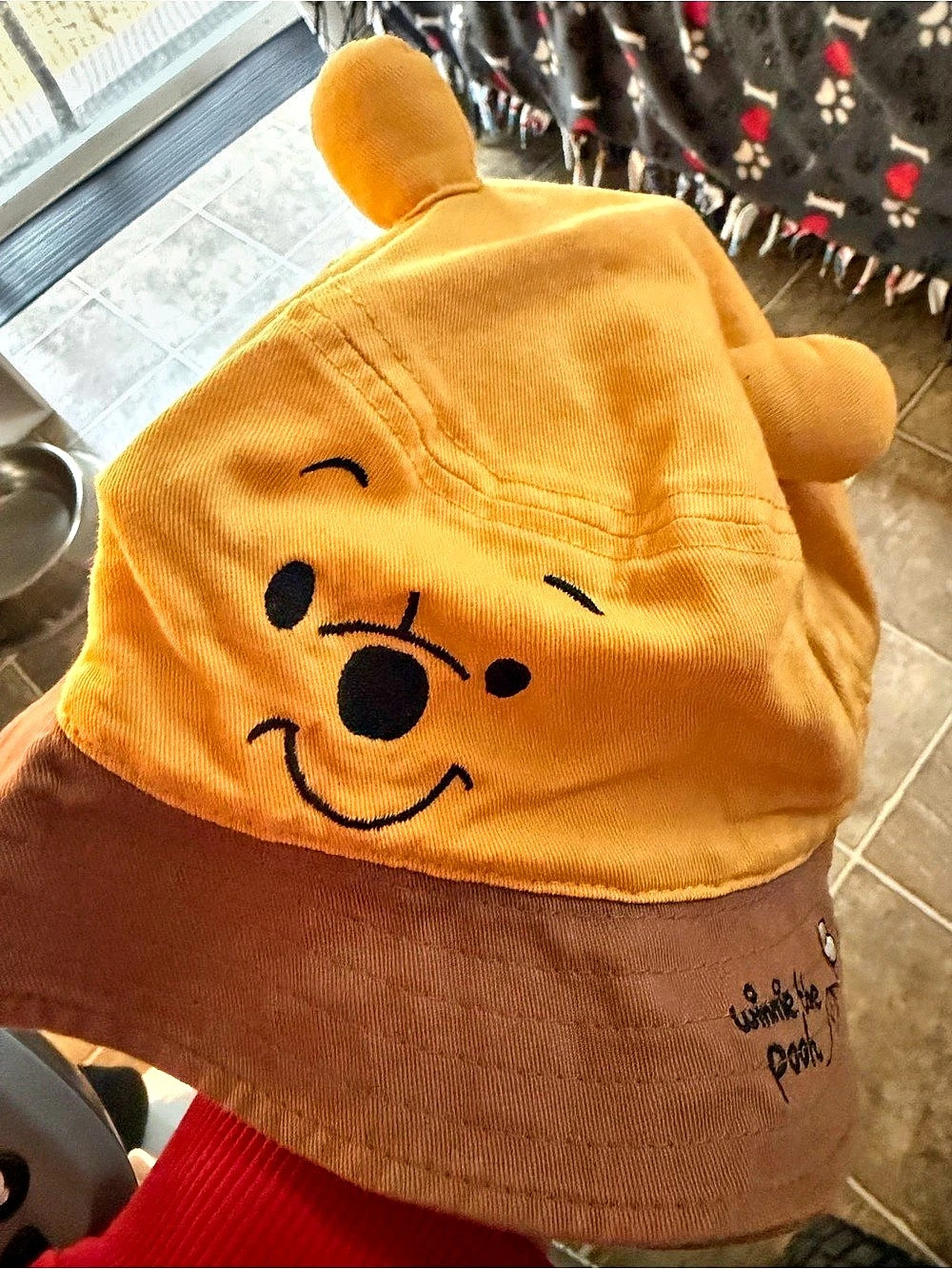 Disney Winnie The Pooh Bucket Hat with Bear Ears Bucket Hat in Yellow & Brown